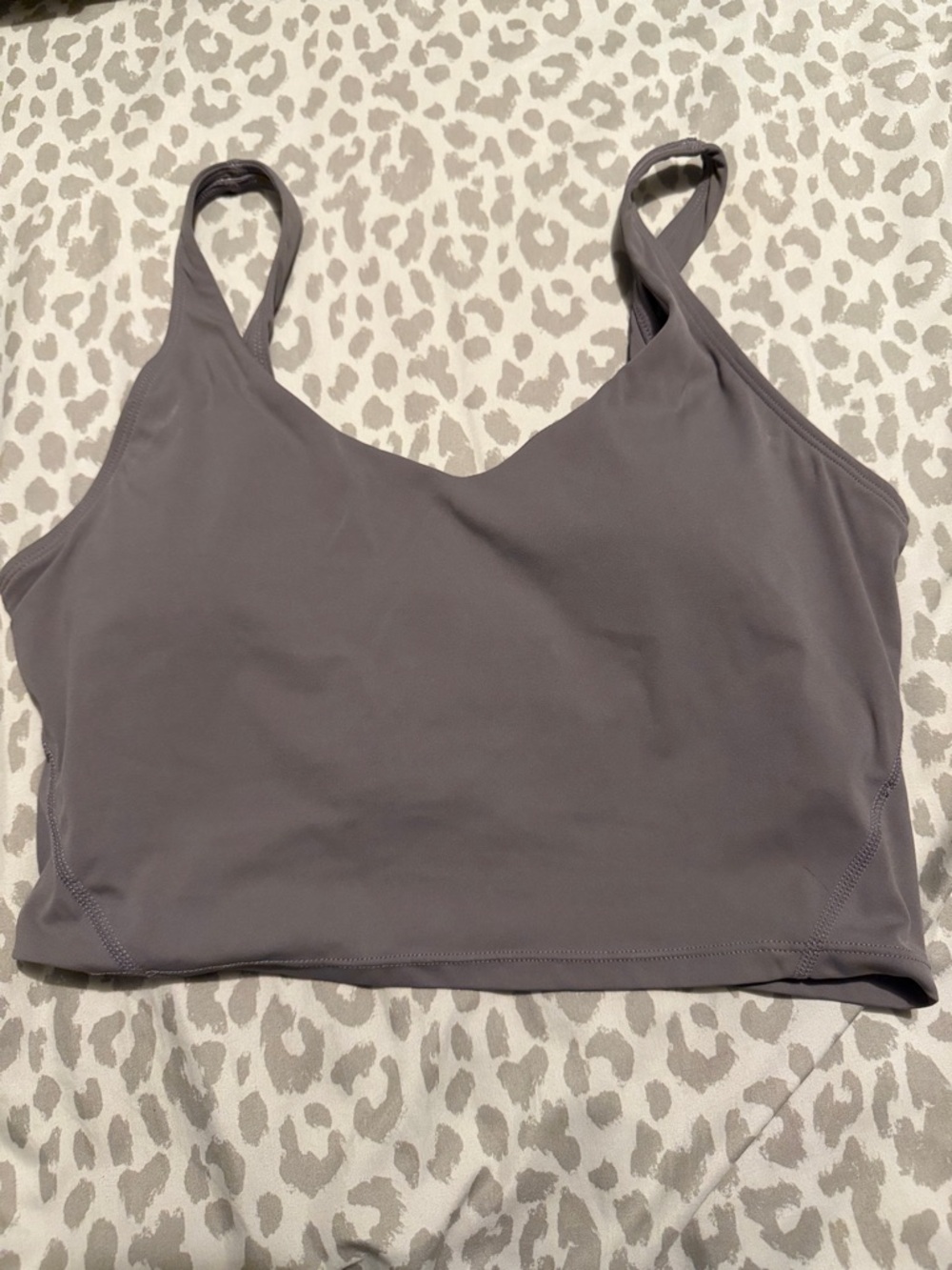 Simple Grey Crop Tank Top